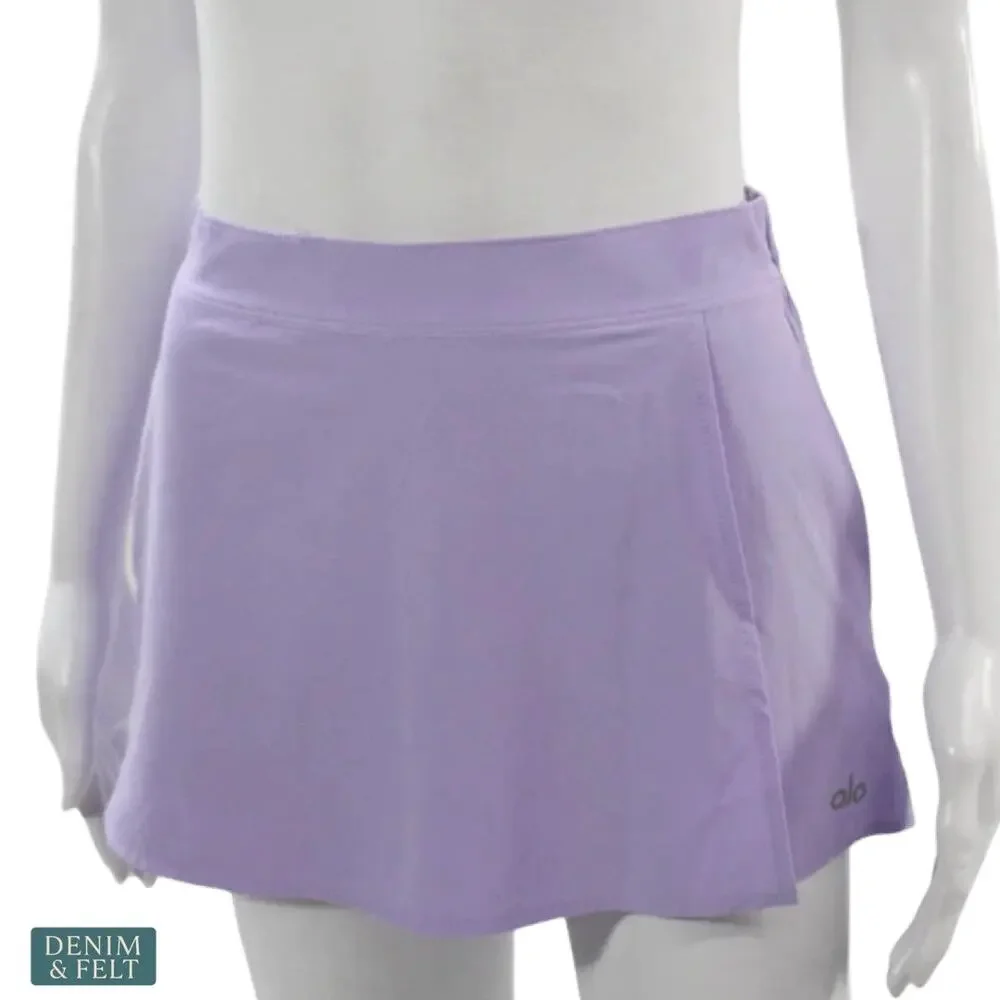ALO Yoga Lavender Tenniscore Skort Pilates Athleisure Golf Skirt Built In Shorts